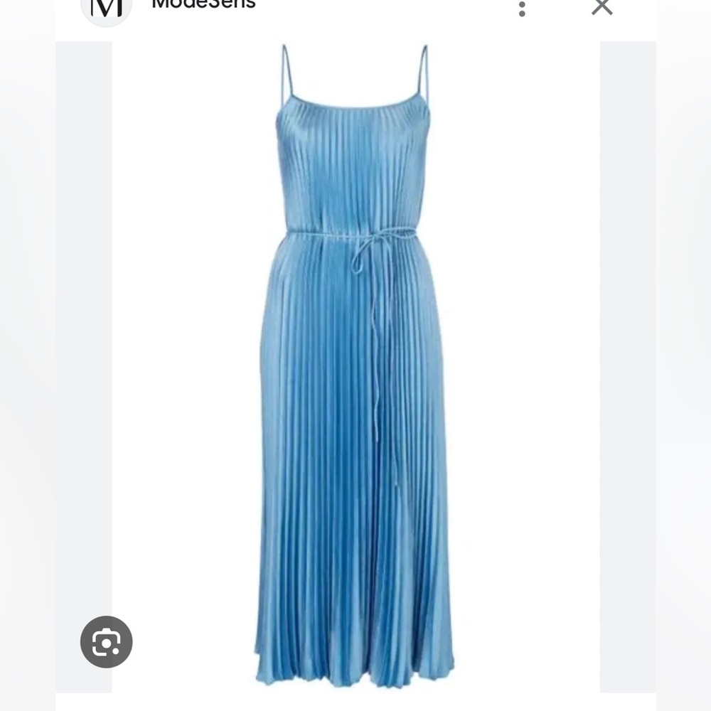 Pleated Cami Dress in Blue Pumice
Vince S